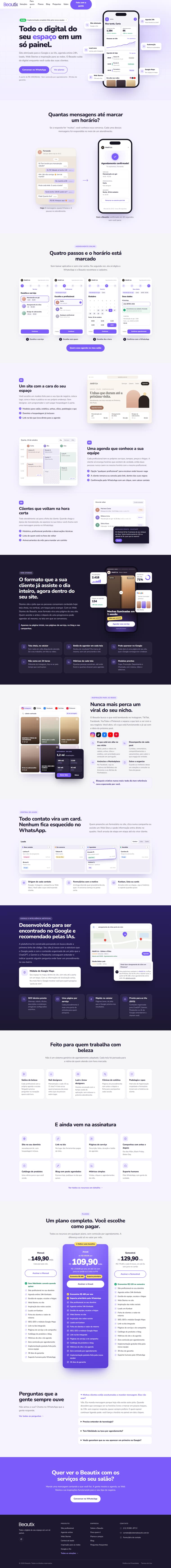 Página do site Beautix